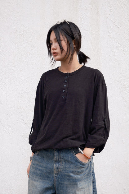 Roll Up Summer Henley (beige)