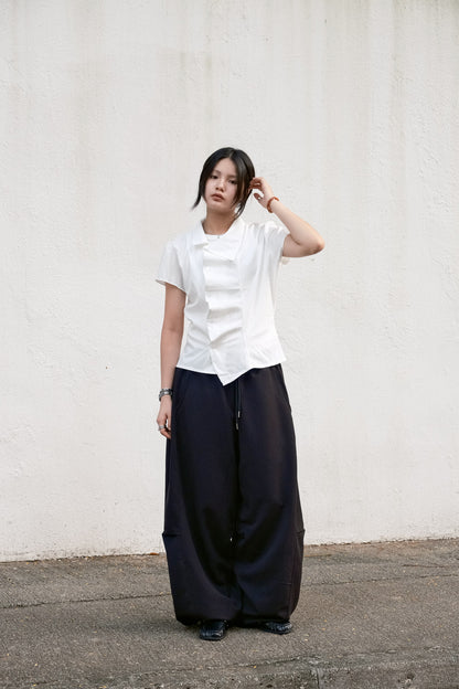 Wave Drape Blouse (2colors)