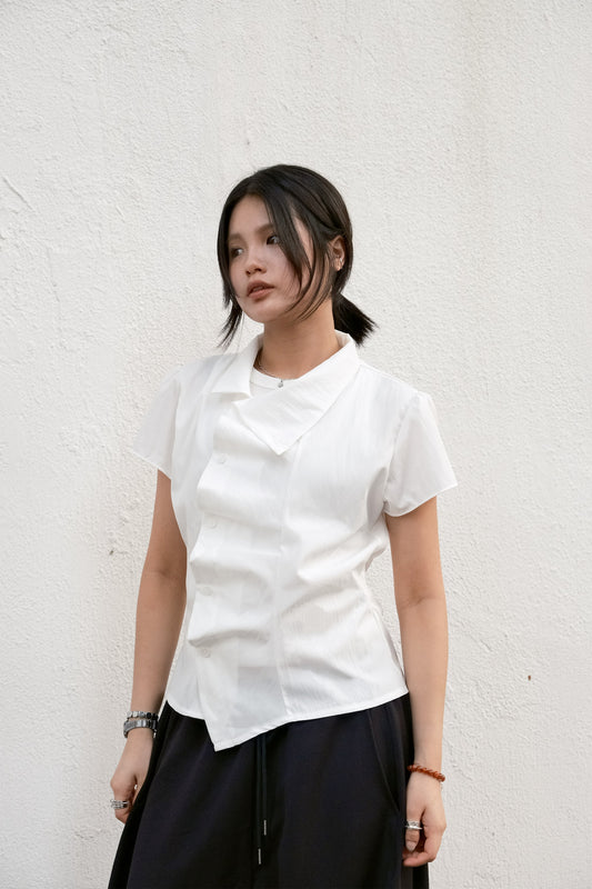 Wave Drape Blouse (2colors)