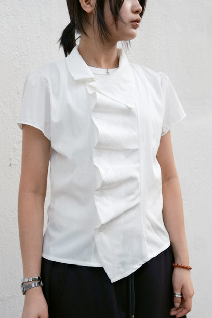 Wave Drape Blouse (2colors)