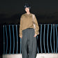 【BEST!!】 Drape Stripe Banding Slack (Charcoal)