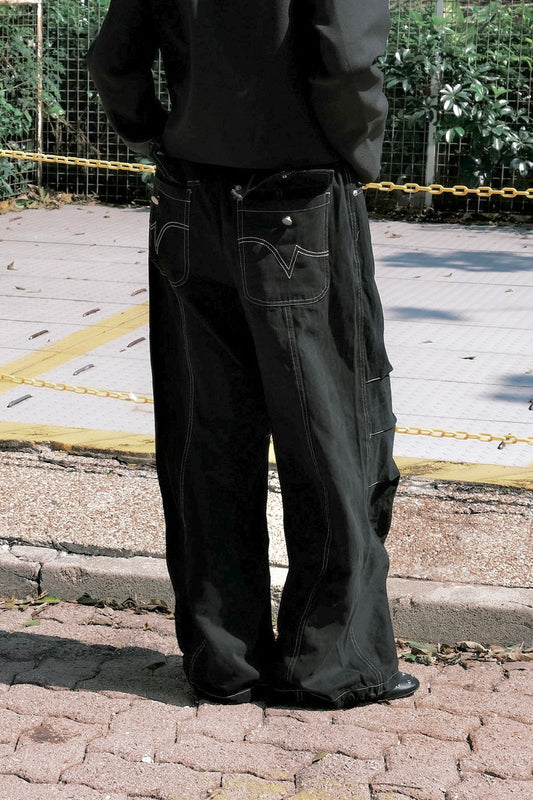 Stitched Pintuck Pants