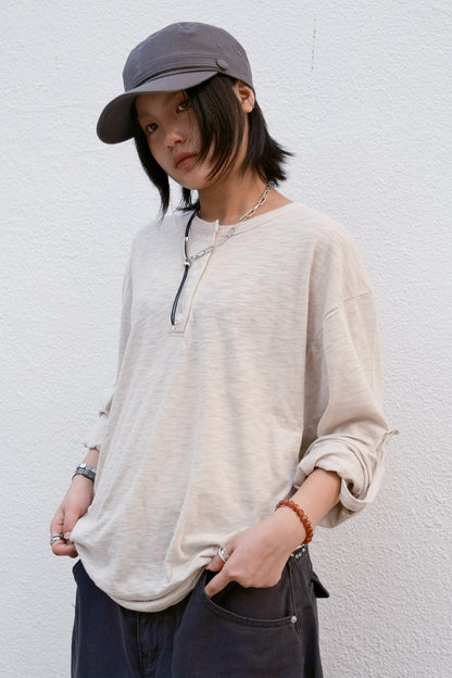 Roll Up Summer Henley (beige)