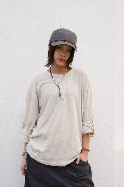Roll Up Summer Henley (beige)