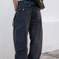 Back Pocket Belt Jeans (blue)