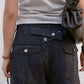Back Pocket Belt Jeans (blue)