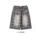 Washed Checker Jorts