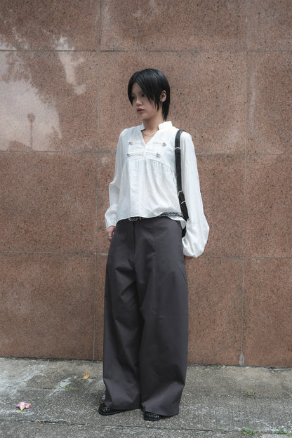 Casey Linen Slack (black blue)