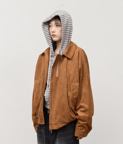 Soft Suede Jacket (Brown)