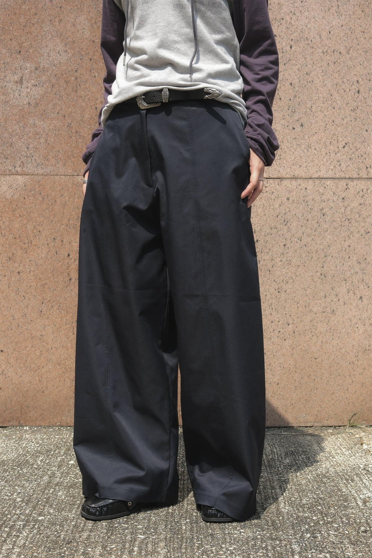 Casey Linen Slack (black blue)