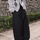 【BEST!!】 Drape Stripe Banding Slack (Charcoal)