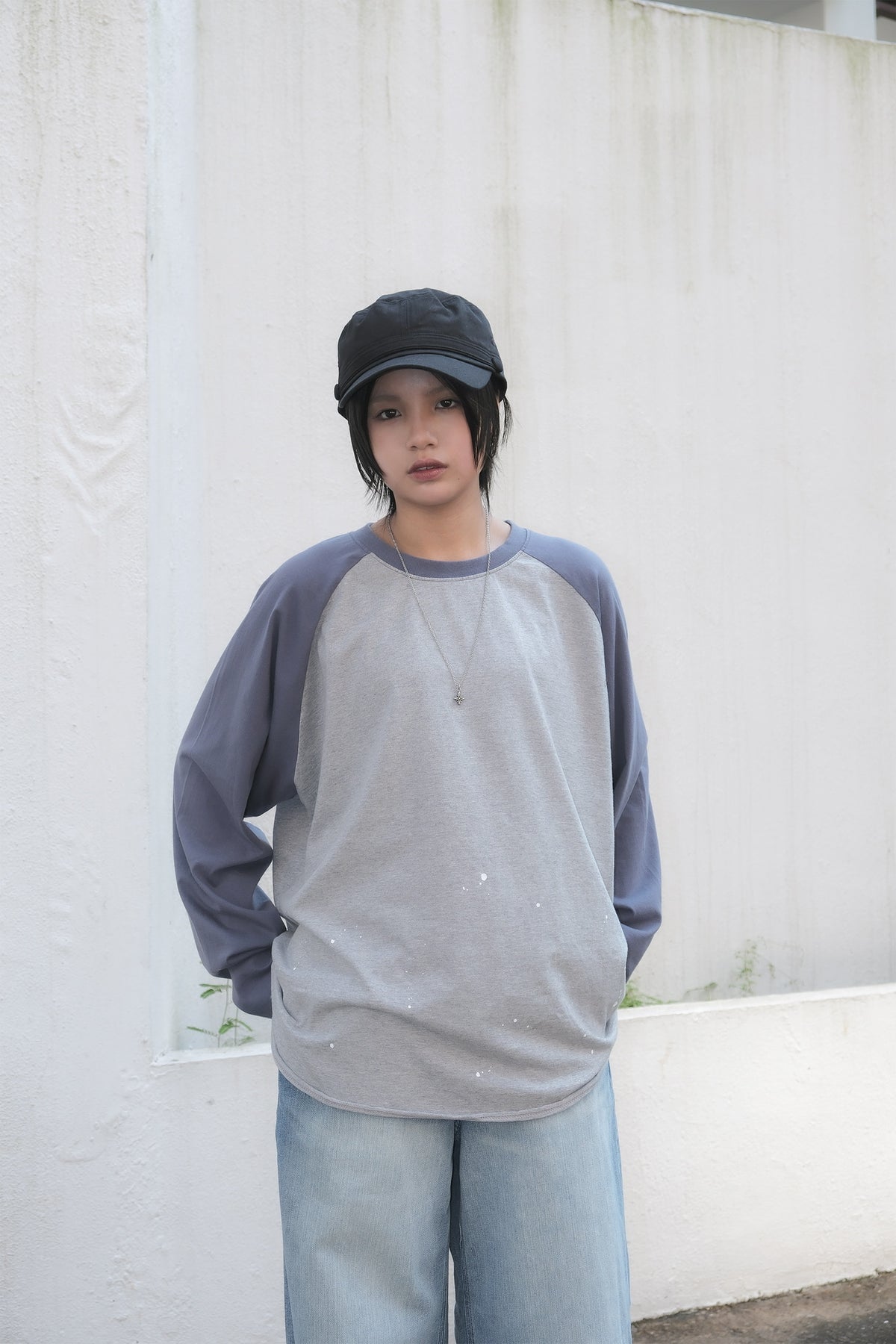 Paint Splatter Raglan (burgundy)