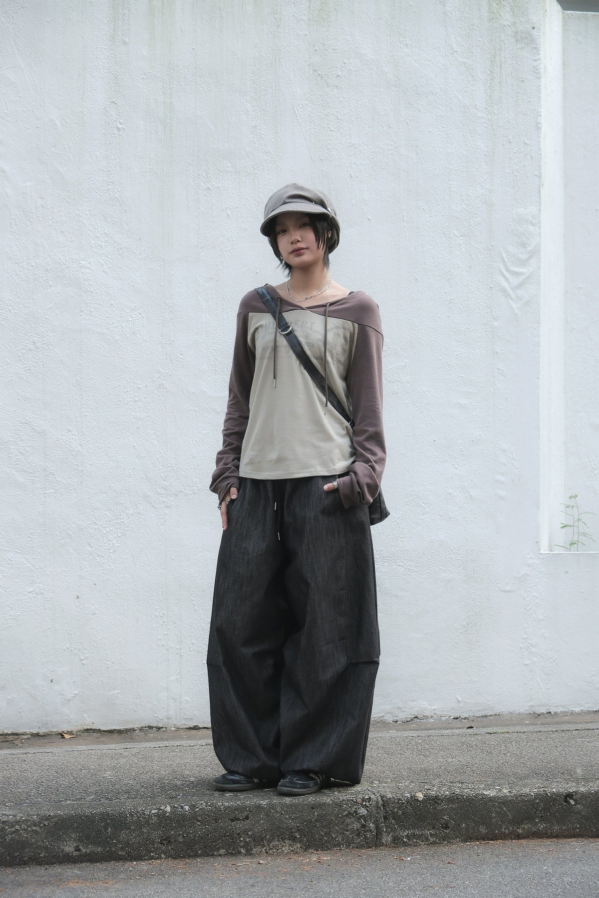 Barrel Pintuck Denim (black)