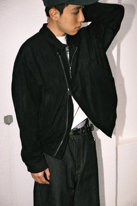 Soft Suede Jacket (Black)