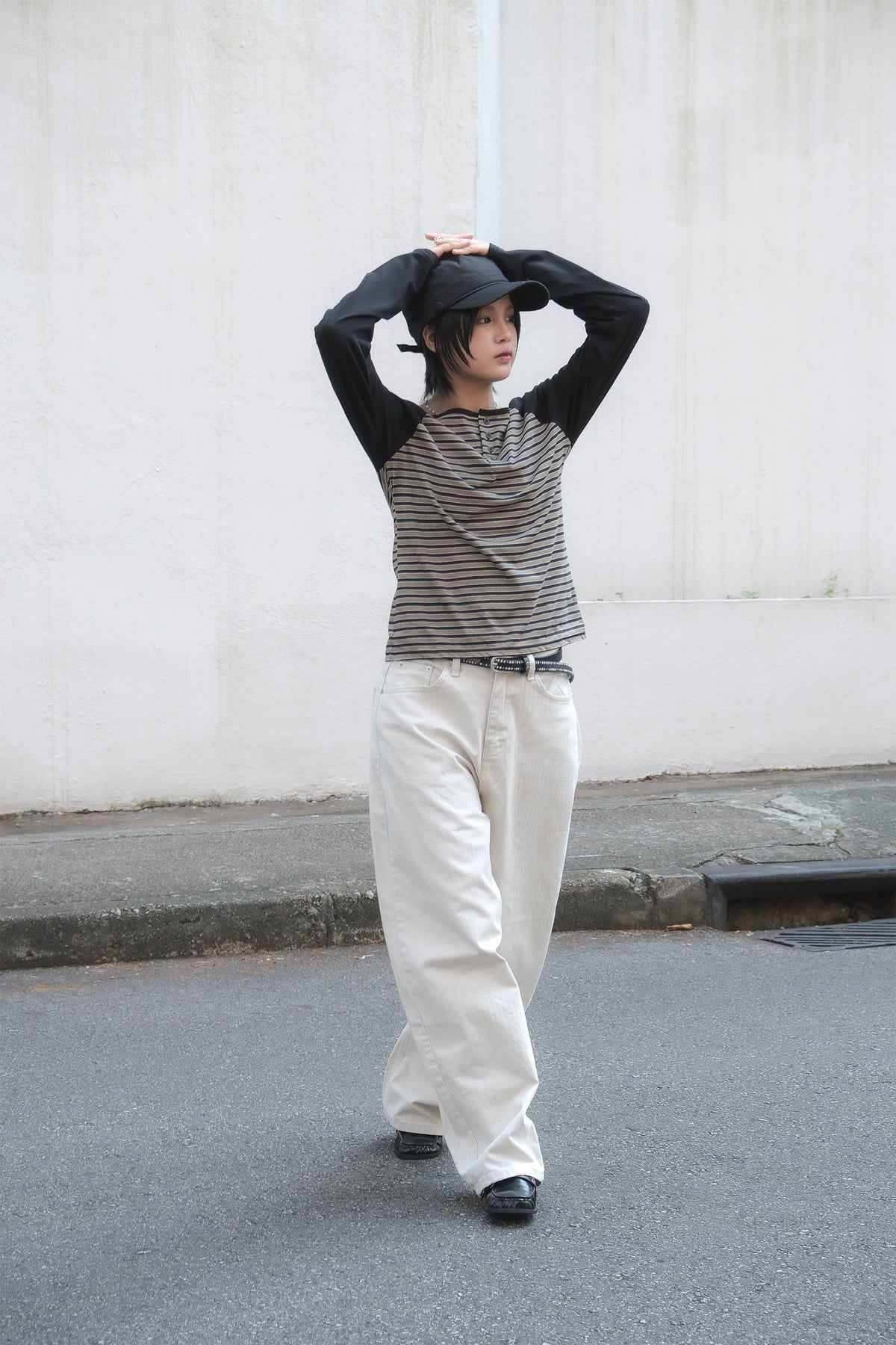 Linen Barrel Jeans (black)