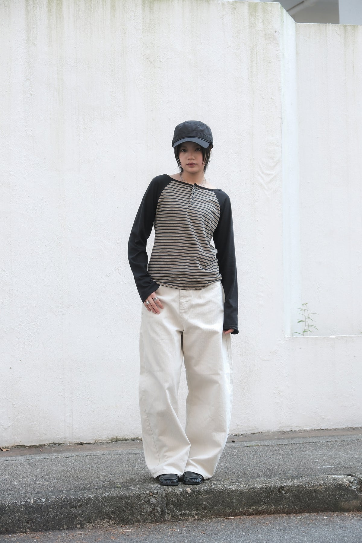 Linen Barrel Jeans (black)
