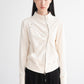 Eyelet Shirring Zip Up