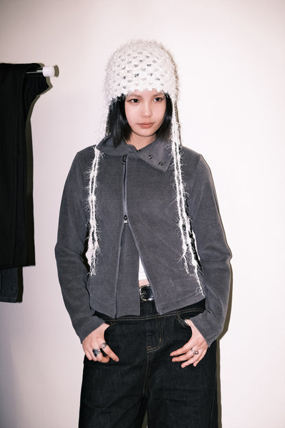 Modified Neck Double Zip Up