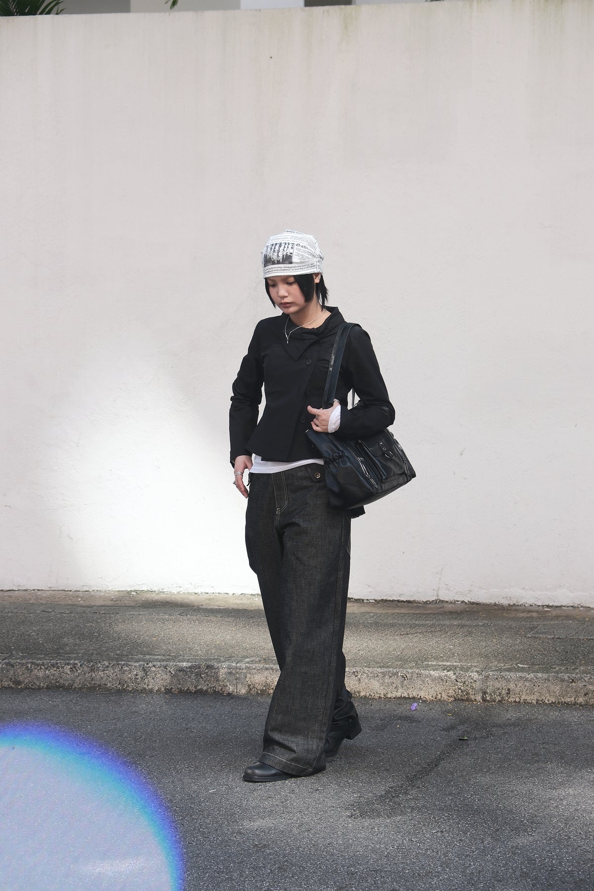 Newspaper Beanie (white)