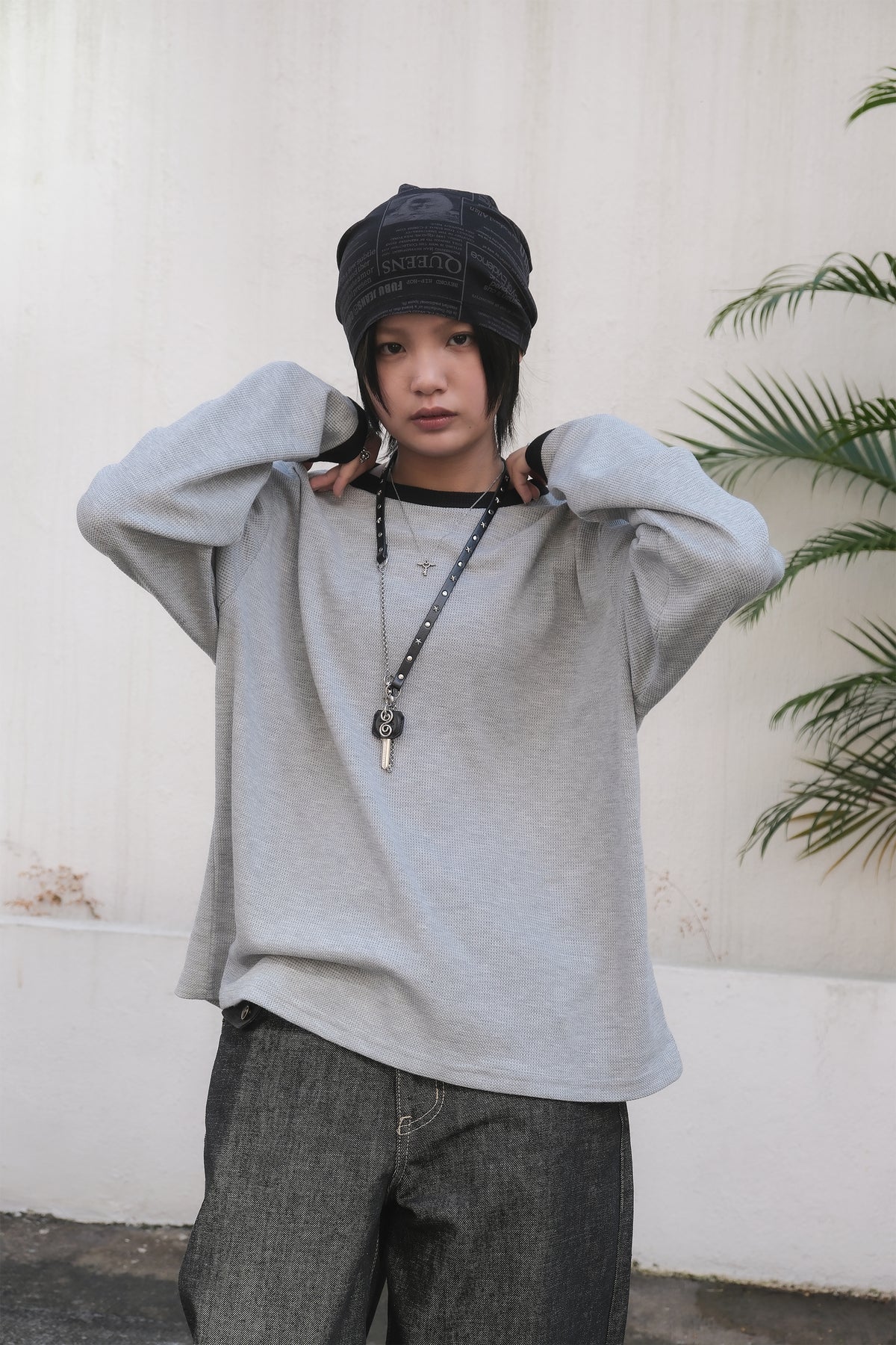 Newspaper Beanie (white)