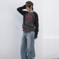 Skeleton Raglan LS (charcoal)
