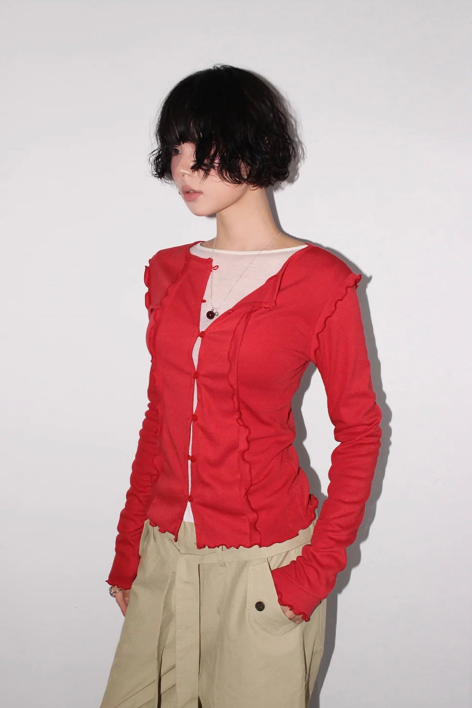 Frill Trimming Cardigan (4colors)