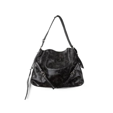 【BEST】Leather Buckle Bag