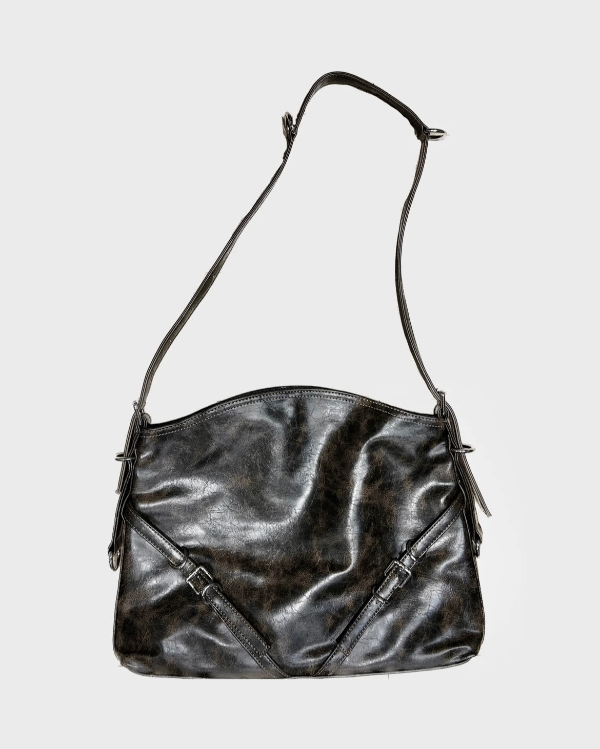 【BEST】Leather Buckle Bag