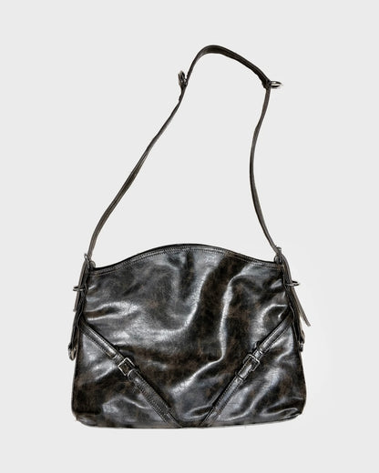 【BEST】Leather Buckle Bag