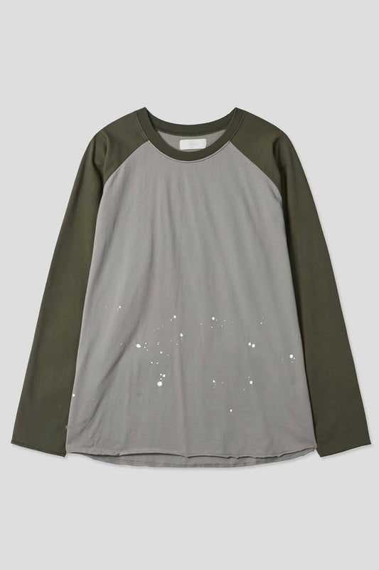 Paint Splatter Raglan (khaki)