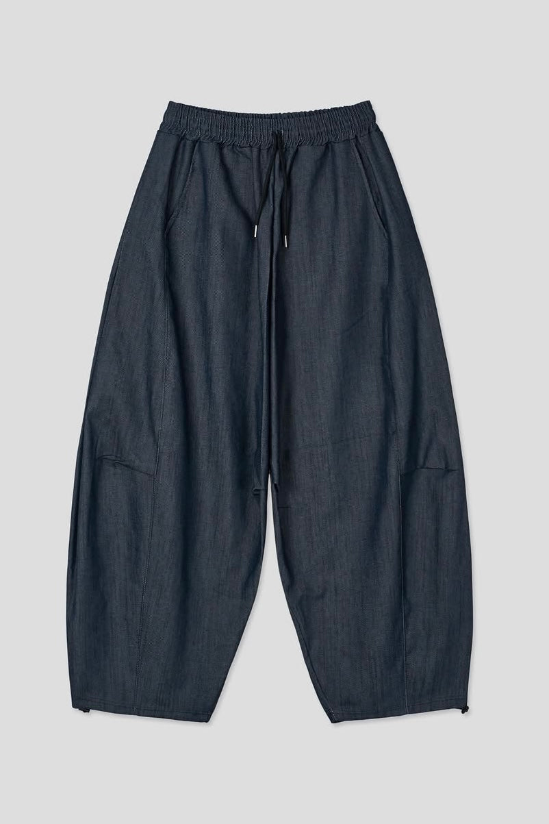 Barrel Pintuck Denim (navy)
