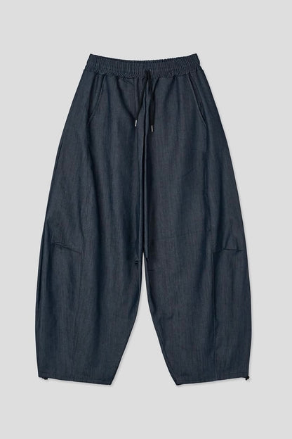 Barrel Pintuck Denim (navy)