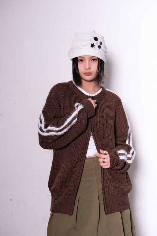 Button Beanie (Ivory)