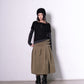 Belted Wrap Skirt (khaki)