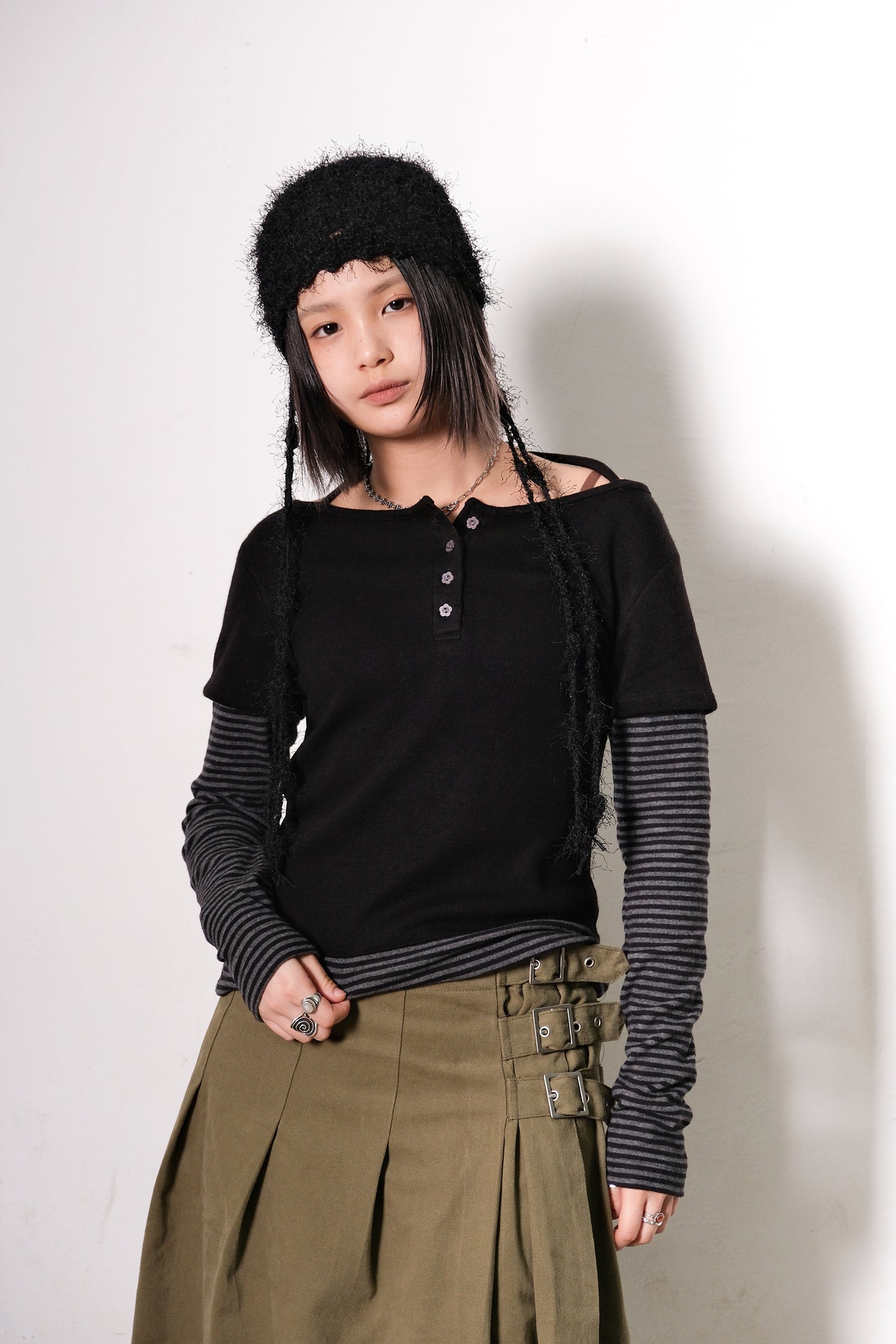 Shaven Striped Layered LS