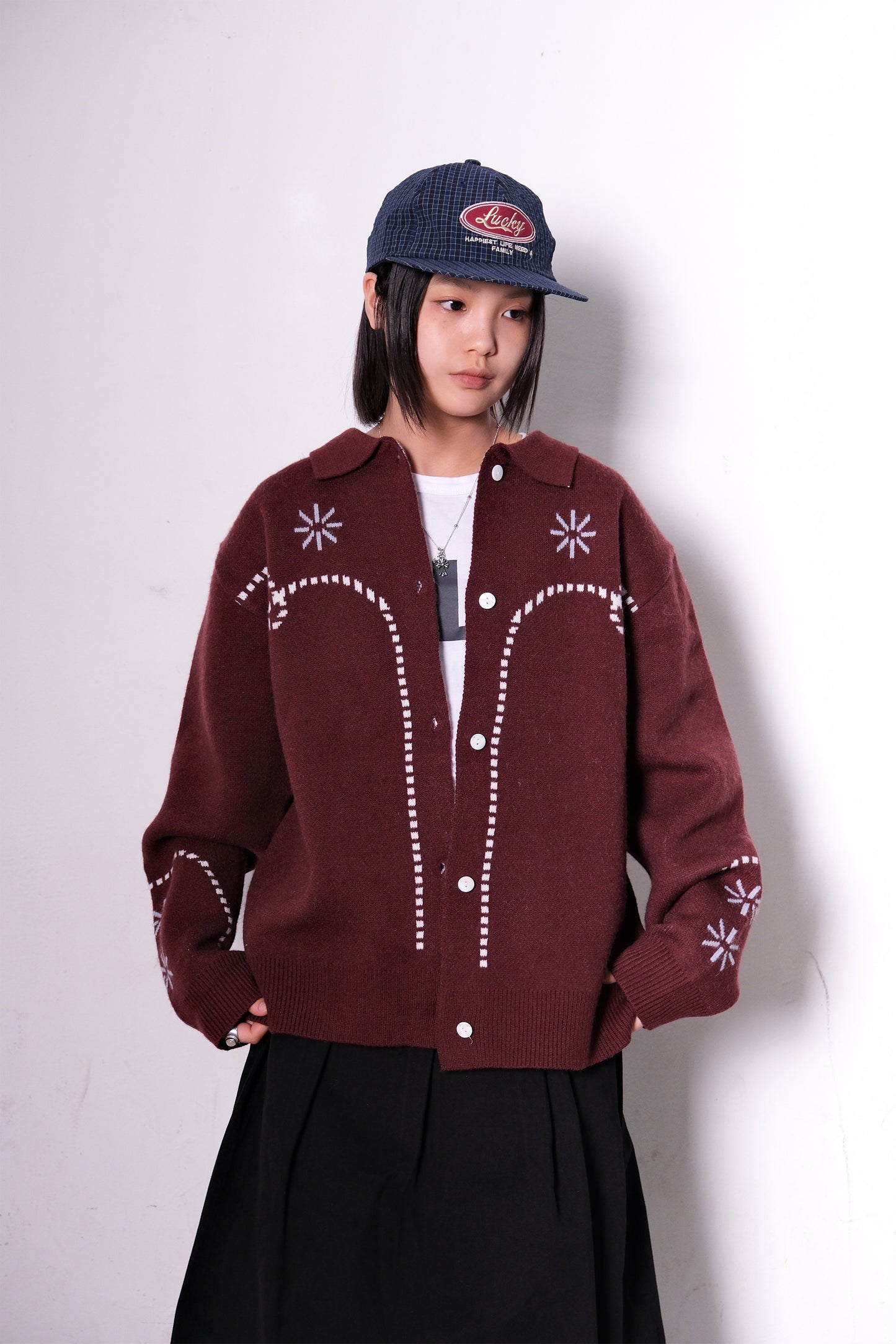 Snowflake Cardigan (navy)