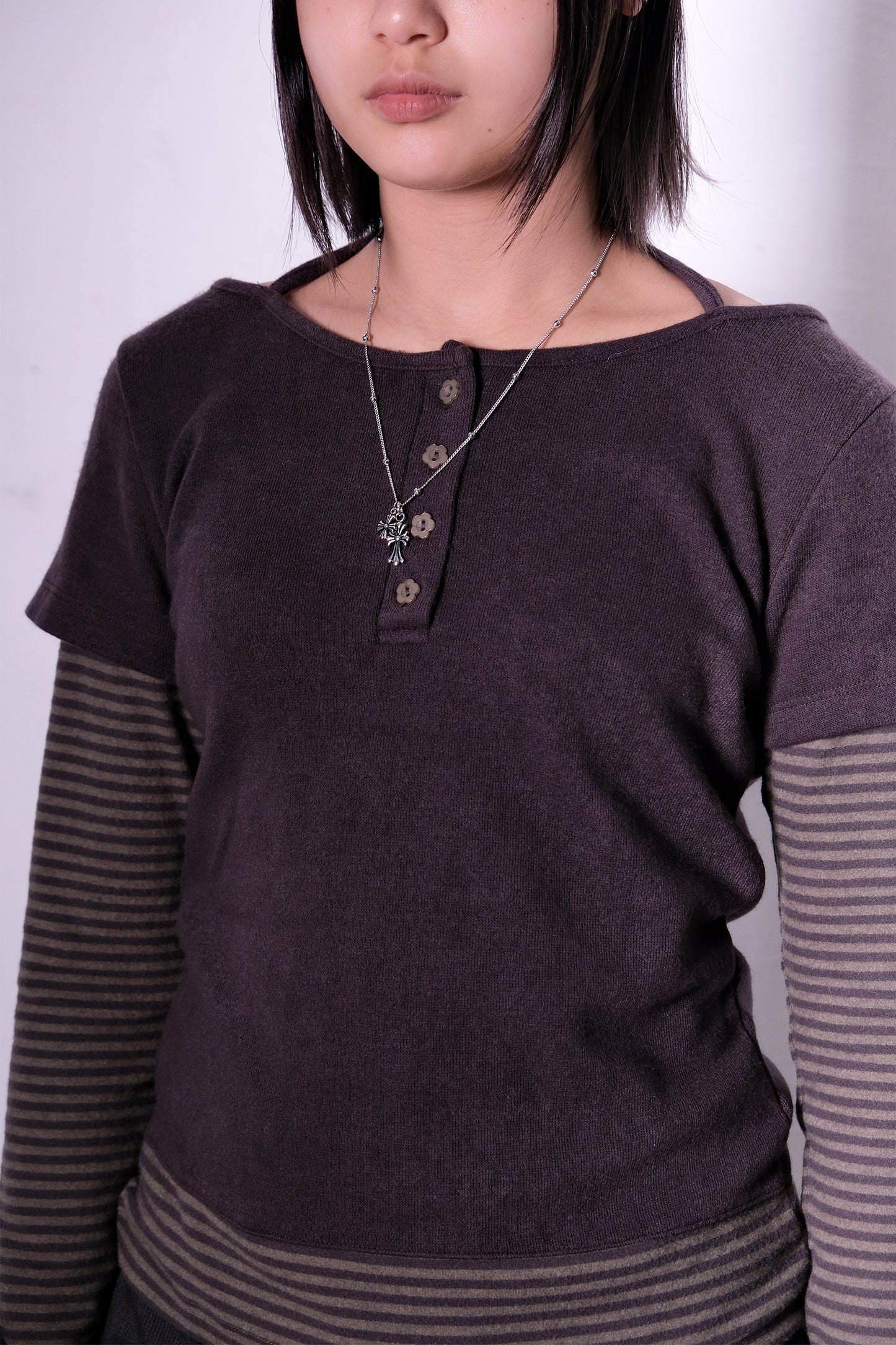 Shaven Striped Layered LS