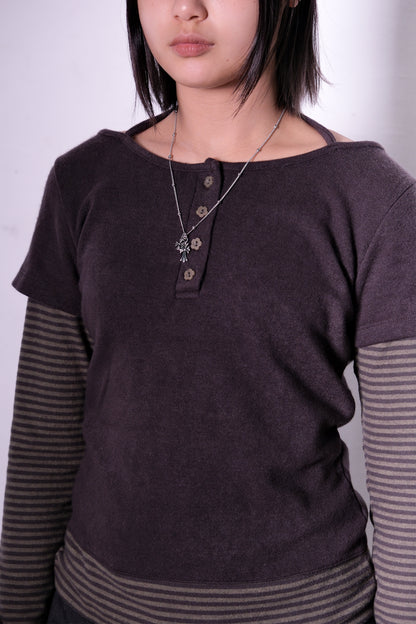 Shaven Striped Layered LS