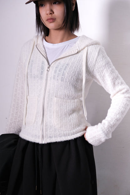 Snow Hooded Zip Up (charcoal)