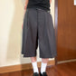 Striped Bermuda Slack (charcoal)