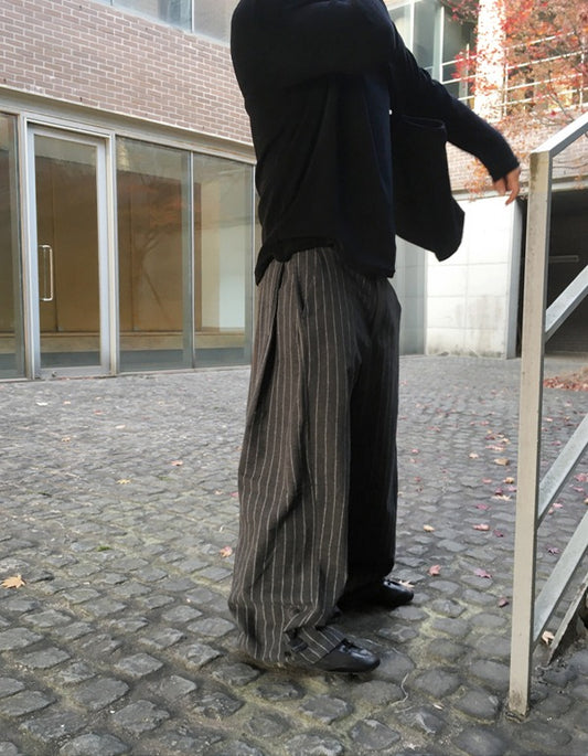 Wool Striped Pin Slack