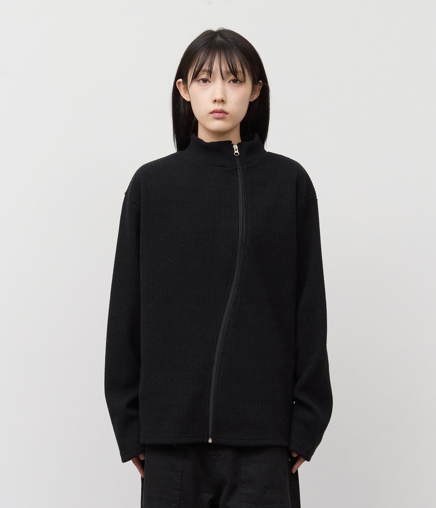 Wave Knitted Zip Up (3color)