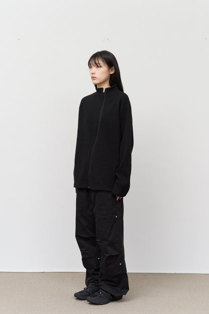 Wave Knitted Zip Up (3color)