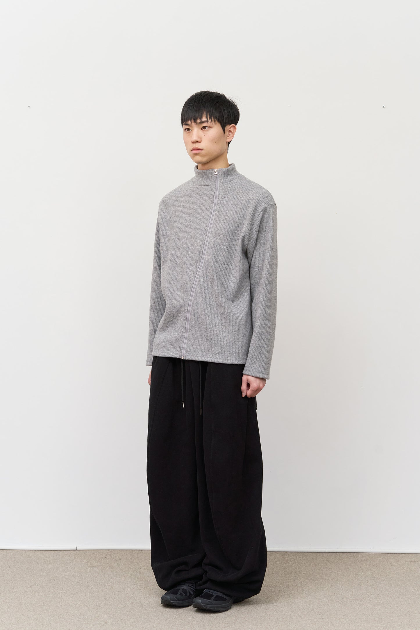 Wave Knitted Zip Up (3color)