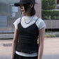 Ruffle Hem Sleeveless (4colors)