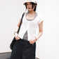Mesh Button Cardigan (ivory)