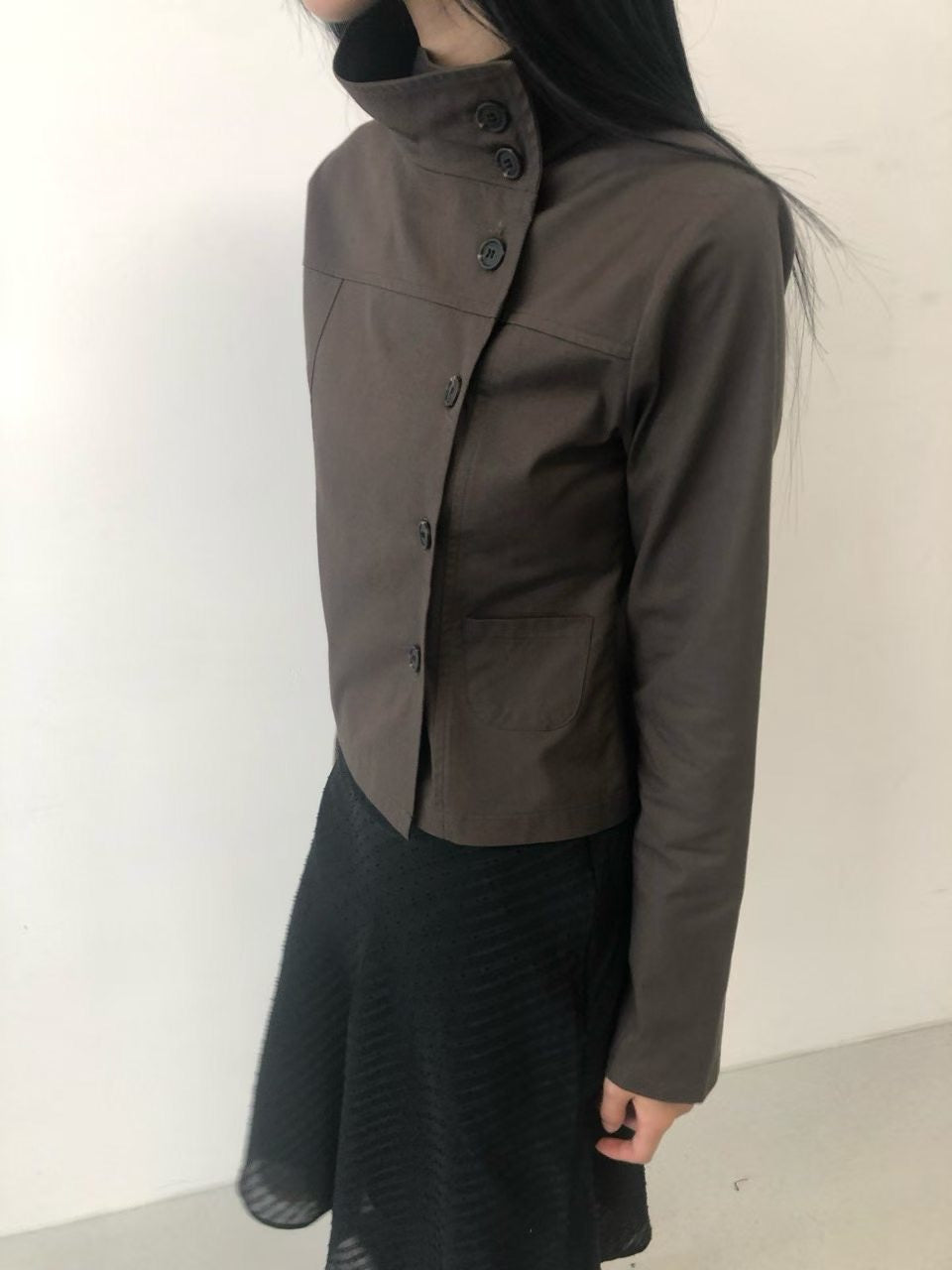Alexa Mock Neck JK (charcoal)