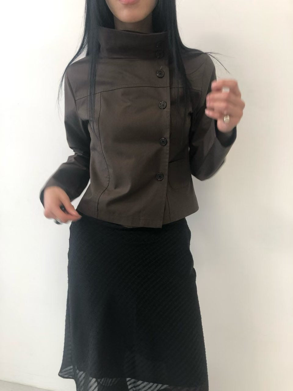 Alexa Mock Neck JK (charcoal)