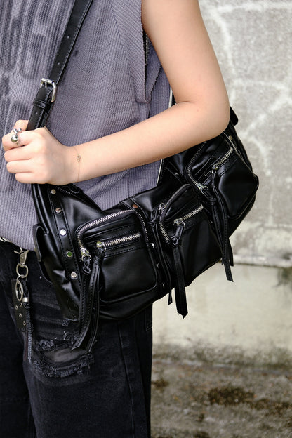 Tassel Leather Shoulder Bag