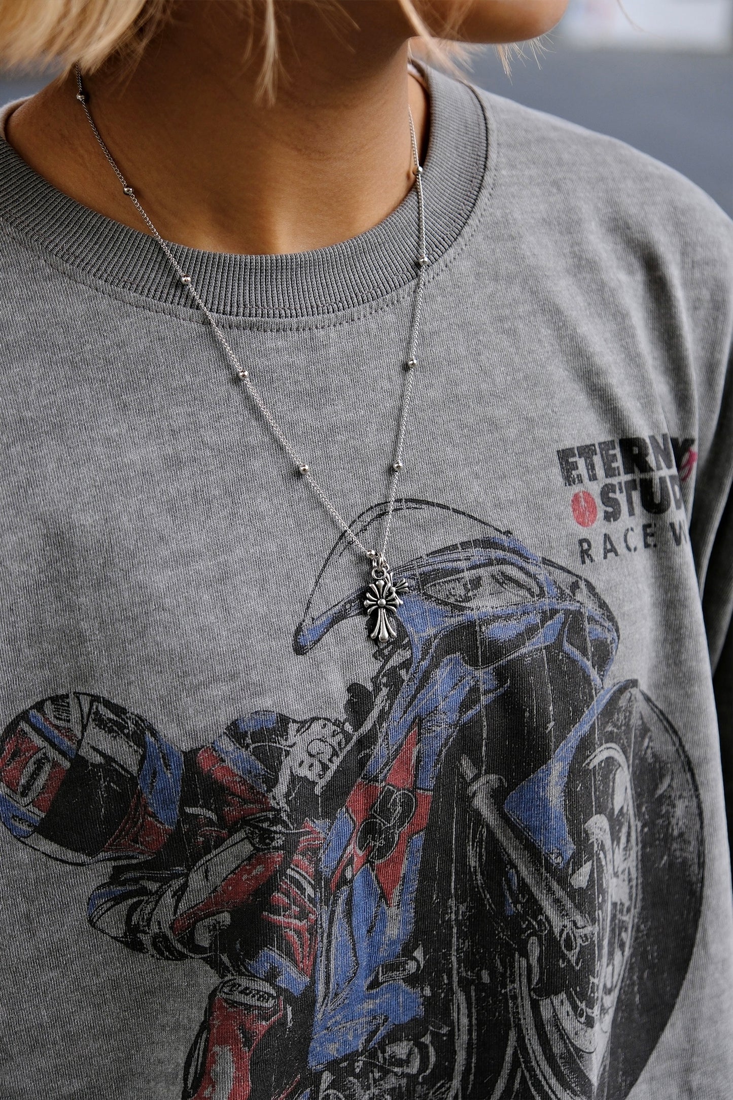 [Unisex] Double Cross Necklace